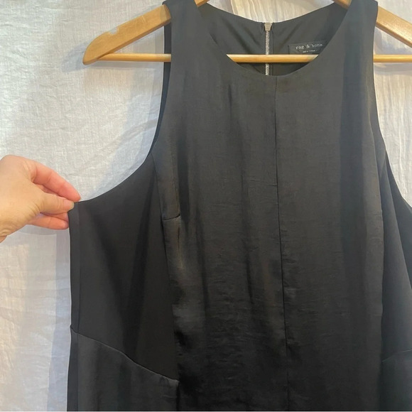 85%OFF❣️Rag & Bone Black Satin Sleek Sleeveless Blouse Tank Top, L - Picture 4 of 12